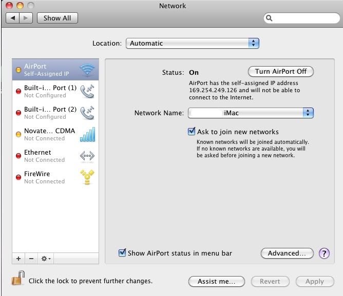 self-assigned ip craft lot how to fix