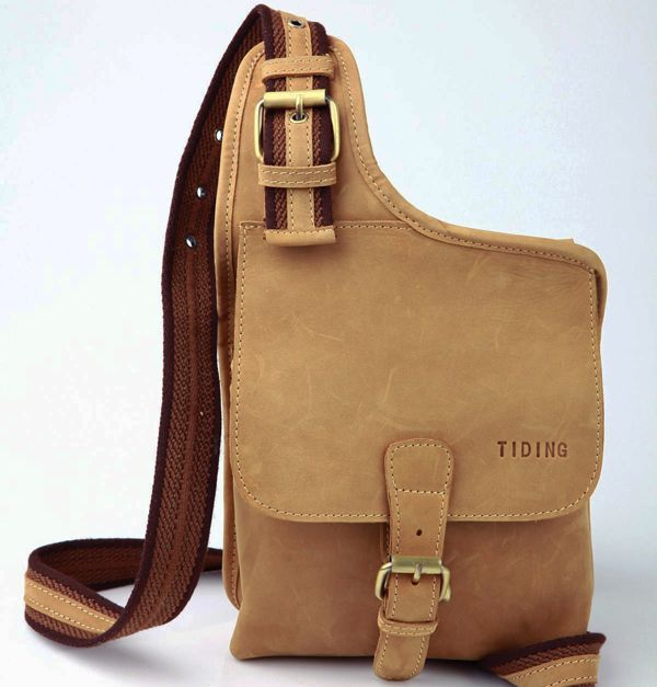 Vintage Men’s Genuine Leather Shoulder Chest Sling Bags Backpack Messenger Bag | eBay
