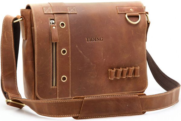 mens leather shoulder bags ebay