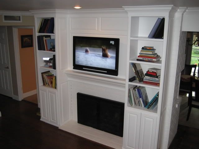 tv over fireplace decorating ideas. Flat screen TV over fireplace