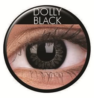 CZARNE Soczewki kontaktowe BigEye DOLLY BLACK 2 sztuki