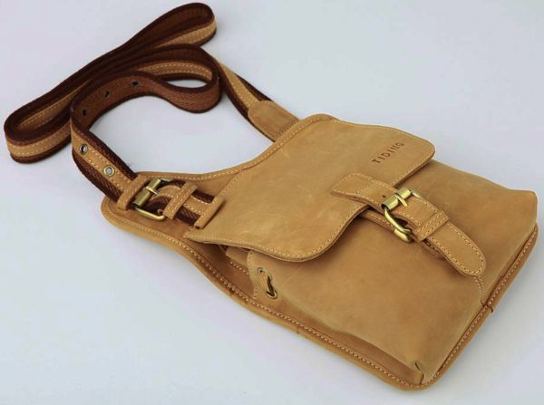 Vintage Men’s Genuine Leather Shoulder Chest Sling Bags Backpack ...