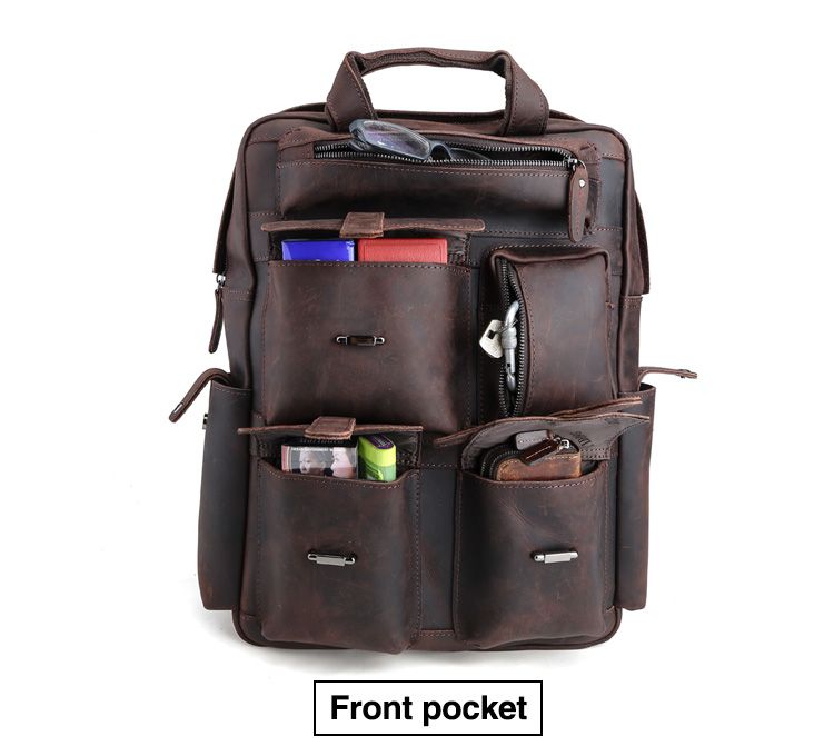 Vintage Herren Leder Rucksack Reise Wandern 16/" Laptop Schultasche Weekender Bag