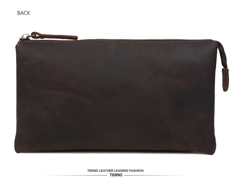 large leather wristlet wallet