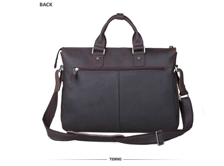 Men's Retro Genuine Leather Messenger Shoulder Bag Laptop Case ...